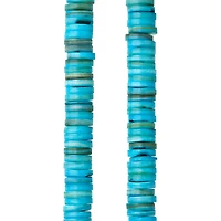 12 Pack: Aqua Shell Round Heishi Beads, 8mm by Bead Landing™