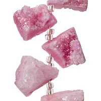 12 Pack: Sedona Pink Druzy Agate Nugget Beads by Bead Landing™