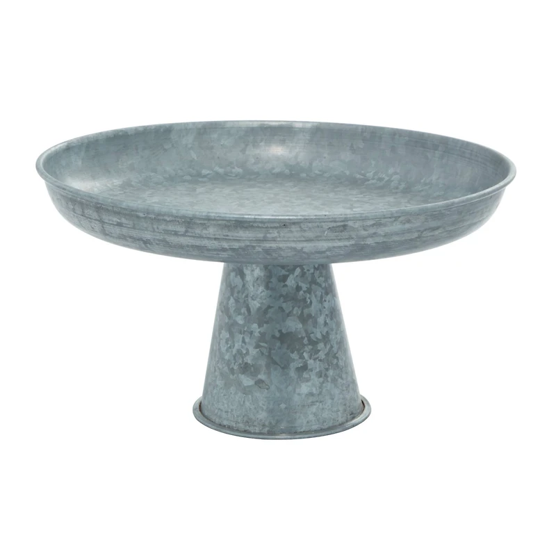 12" Gray Iron Farmhouse Cake Stand