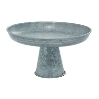 12" Gray Iron Farmhouse Cake Stand