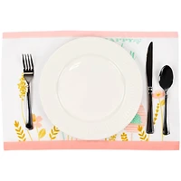 Pastel Happy Easter Eggs Floral Placemats, 4ct.