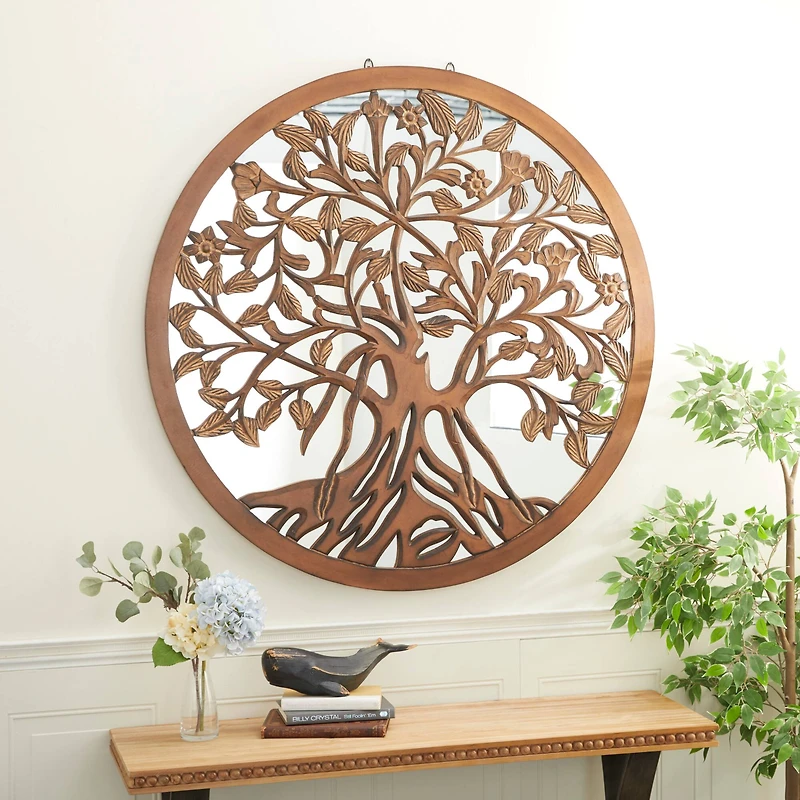 Brown Industrial Wood Console Table, 31" x 51"