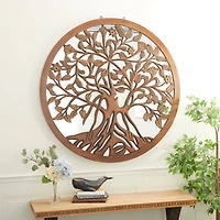 Brown Industrial Wood Console Table, 31" x 51"