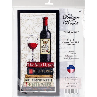 Design Works™ Red Wine Counted Cross Stitch Kit