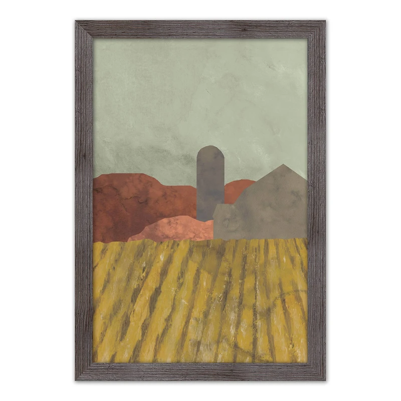 Boho Farmhouse Landscape Framed Print Wall Hanging