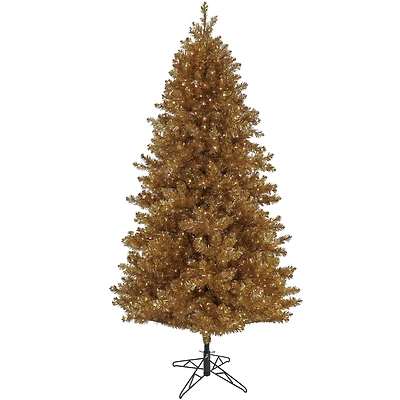 7.5ft. Pre-Lit True Gold Metallic Artificial Christmas Tree, Clear LED Infinity Lights®