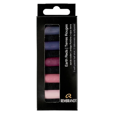Rembrandt 5 Color Earth Reds Half Stick Soft Pastel Set