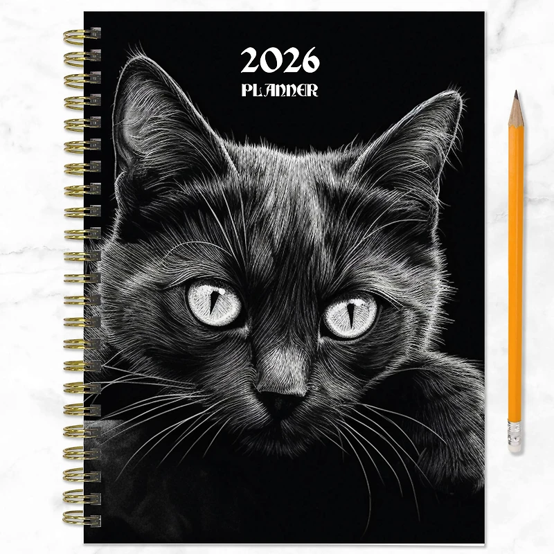 2026 Pretty Kitty Medium Weekly Monthly Planner