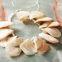 White Shell Teardrop Beads, 34mm by Bead Landing™
