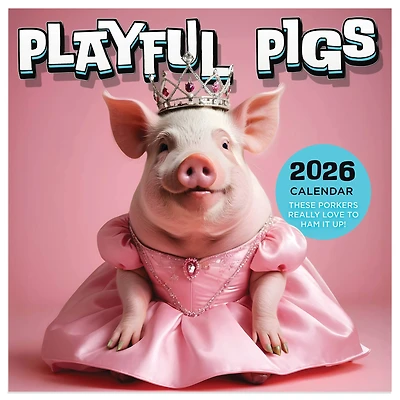 2026 Playful Pigs Mini Calendar