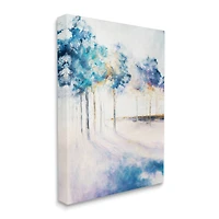 Stupell Industries Abstract Blue Tree Shadows in Forest Landscape Canvas Wall Art