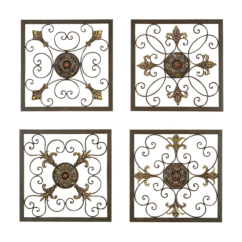 Brown Metal Rustic Wall Décor Set