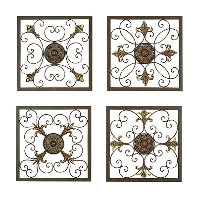 Brown Metal Rustic Wall Décor Set