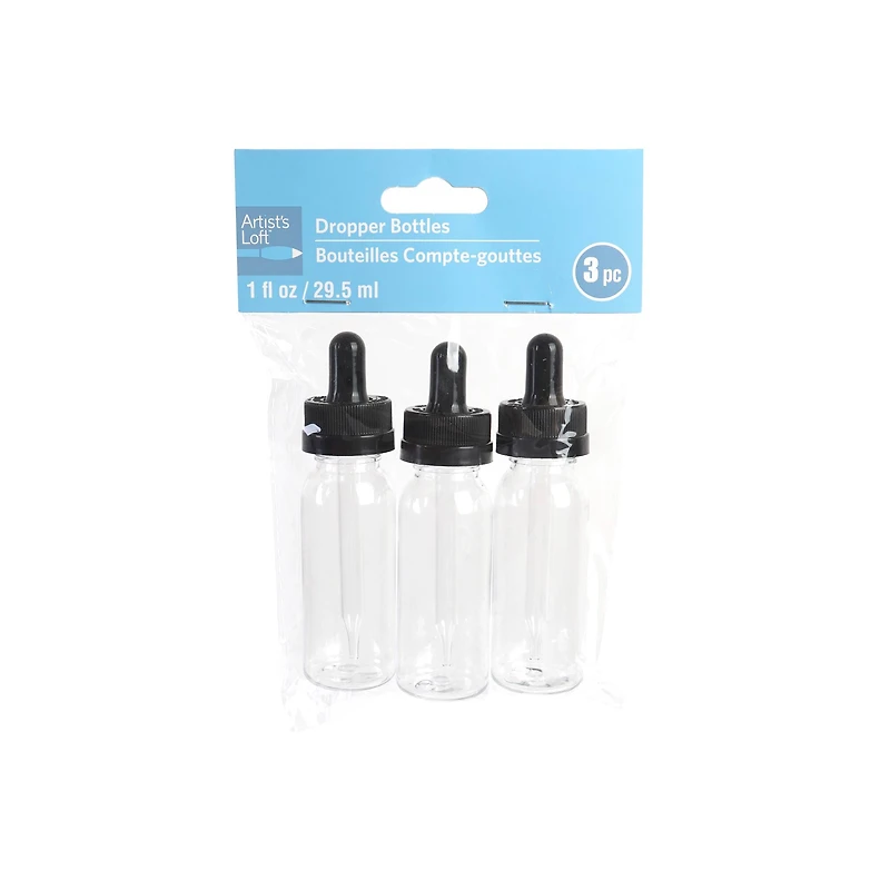 1oz. Plastic Dropper Bottles, 3ct. by Artist's Loft™