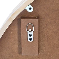 Hello Honey® 29" Round Natural Wood and Metal Wall Clock