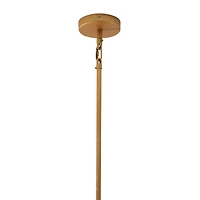 Gold Metal 4 Light Chandelier with Suspension Rod 30" x 30" x 70"