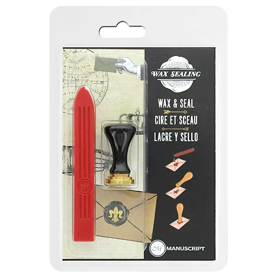 Manuscript Fleur De Lis Ceramic Wax Sealing Set