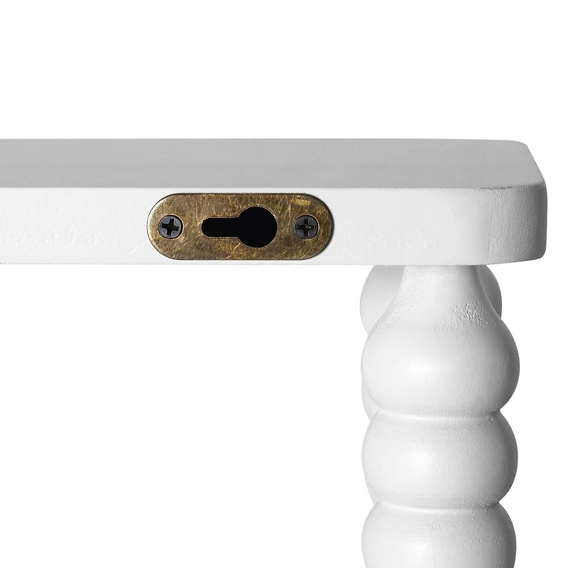 American Art Decor Galleon Wall Shelf, White - 22" x 9"