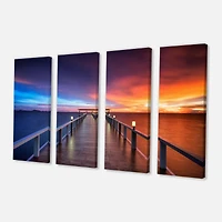 Designart - Picturesque Seashore with Long Pier