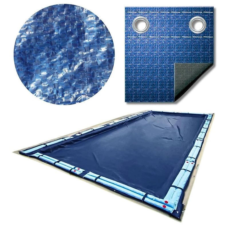 Swim Central 45ft. Blue Inground Rectangular Swimming Pool Winter Cover