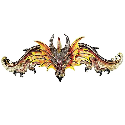 Design Toscano 27.5" Dragon of Kingsbridge Manor Pediment