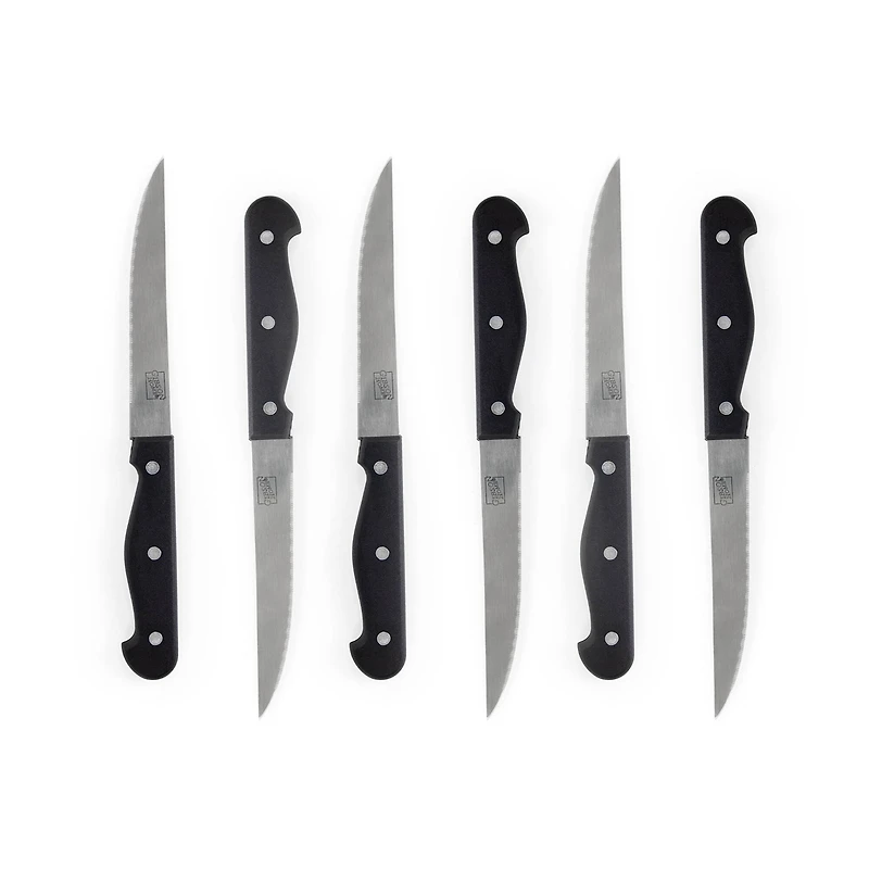 Gibson Home® Westover 13-Piece Black Stainless Steel Cutlery Set with Wood Storage Block