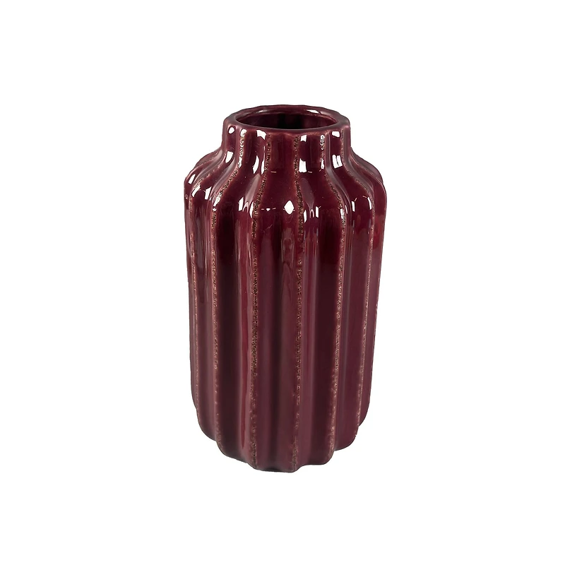 9" Berry Ribbed Ceramic Vase by Ashland®