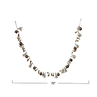 Hello Honey® 6ft. Natural & Antique Brass Handmade Bells, Beads & Tassels Garland