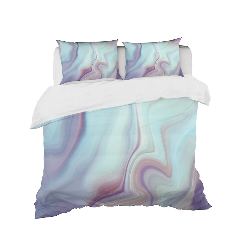 Designart 'Marbled Liquid Agate Colours' Modern & Contemporary Bedding Set