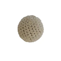 4" Natural Brown Rope Orb Accent Set