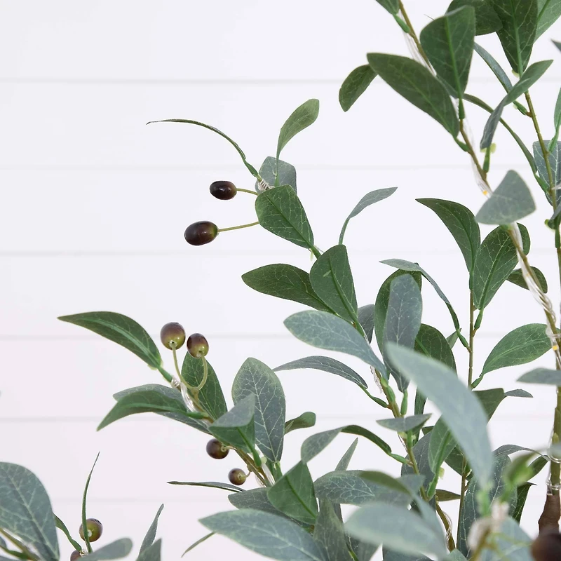 4ft. Pre-Lit Artificial Fruiting Olive Tree with Warm White LED Lights