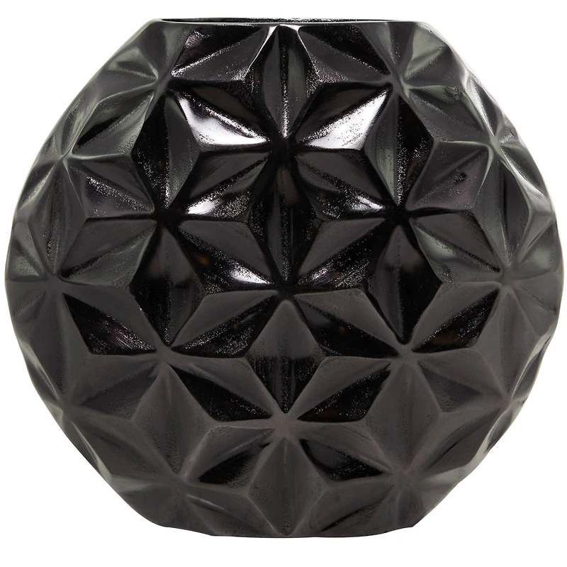 CosmoLiving by Cosmopolitan Aluminum Faceted Geometric Vase