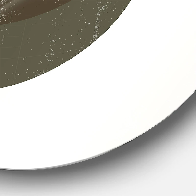 Designart - Abstract Geometrical Sun and Moon With Leaf II