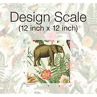 RoomMates Green Tropical Zoo Peel & Stick Wallpaper