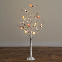 4ft. Pre-Lit Artificial Valentine's Day Twig Tree with 48 Heart Shaped LED Lights and Red Berries