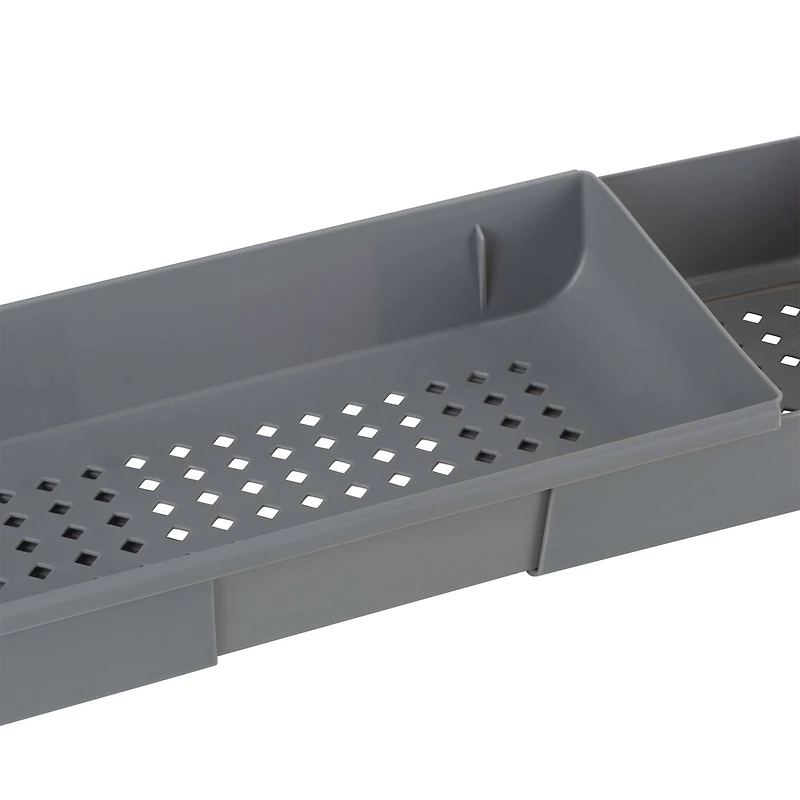 Bath Bliss Gray Expandable Non-Slip Bathtub Caddy