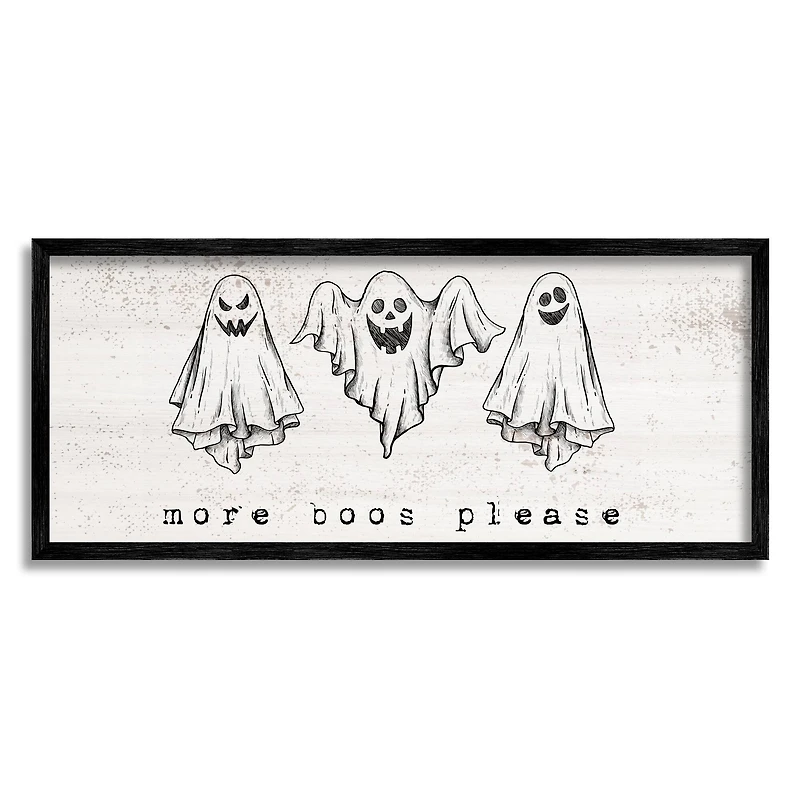 Stupell Industries More Boos Please Scary Ghosts Framed Giclee Art
