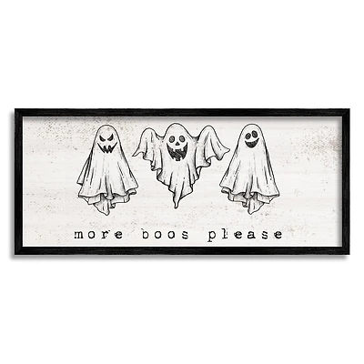 Stupell Industries More Boos Please Scary Ghosts Framed Giclee Art