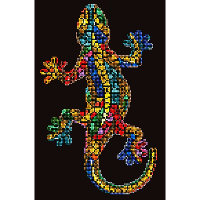 Diamond Dotz® Intermediate Gekko Paua with Frame Diamond Painting Kit