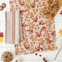 DII® Rustic Leaves Dishtowel Set