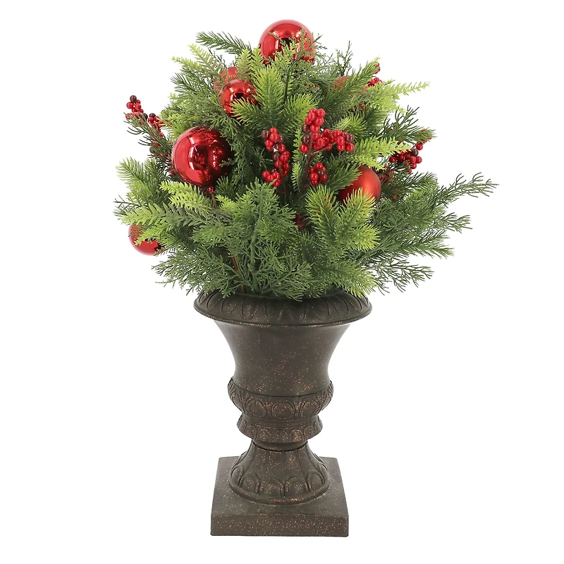 2ft. Pre-Lit Potted Red Ornament & Berry by Ashland®