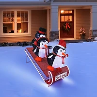Mr. Christmas 36" Penguins Animated Outdoor Sledding Buddies
