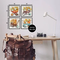 Stupell Industries Autumn Harvest Wagons Framed Giclee Art