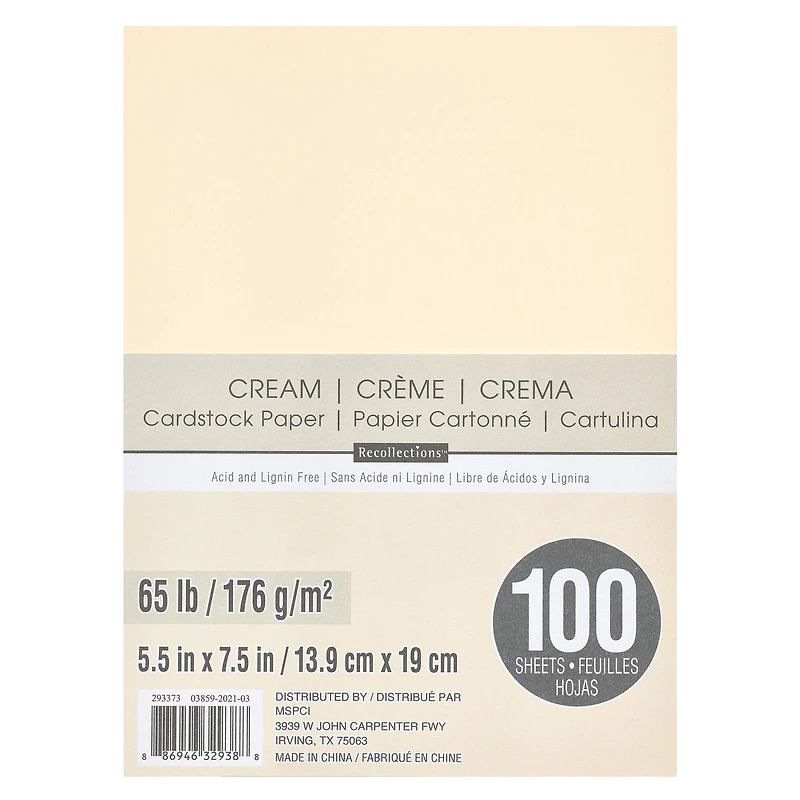 12 Packs: 100 ct. (1200 total) Cardstock Paper by Recollections