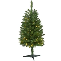 3ft. Pre-Lit Green Mountain Pine Artificial Christmas Tree, Clear LED Lights