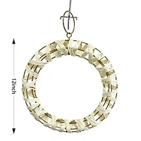 12" Natural White & Gold Rope-Wrapped Wreath by Ashland®