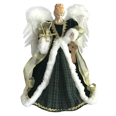 Santa's Workshop 16" Green Angel Tree Topper