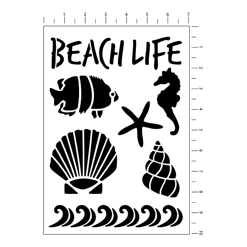 Seaside Stencils, 7" x 10" Craft Smart®
