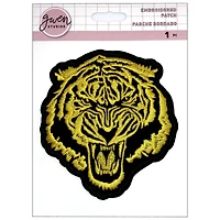Gwen Studios Black & Yellow 4" Tiger Iron-On Patch