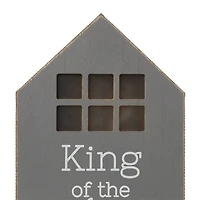 Glitzhome® Lighted Father's Day Table Block Sign Set